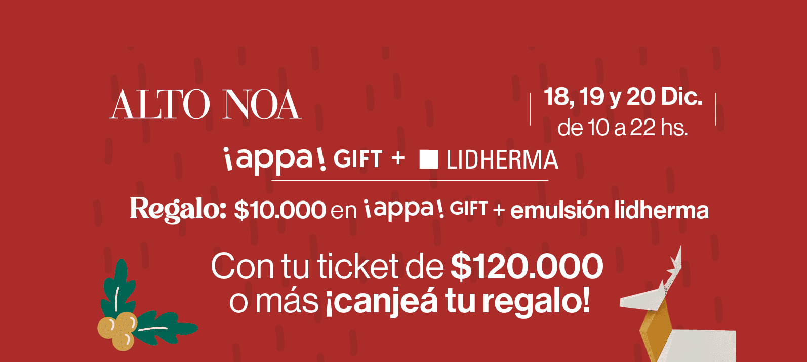 Canje exclusivo: $10.000 en ¡appa! Gift + producto Lidherma