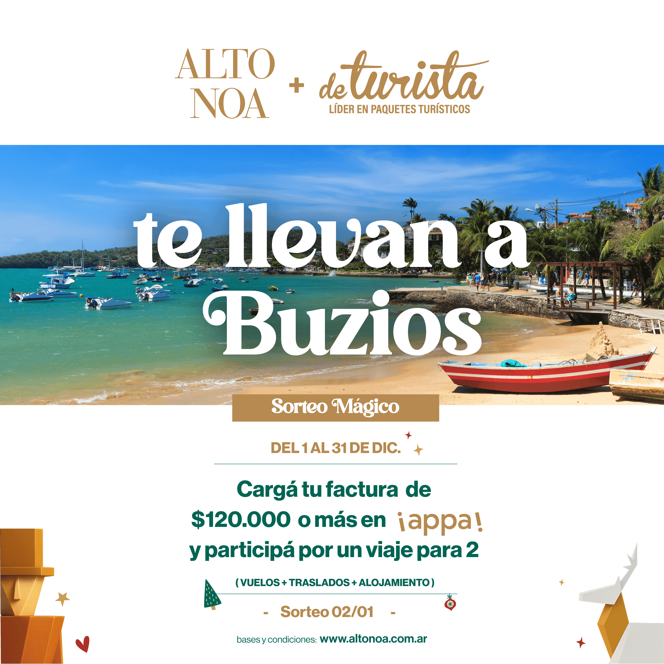 Cargá tu factura y participá por un viaje para dos a Buzios!