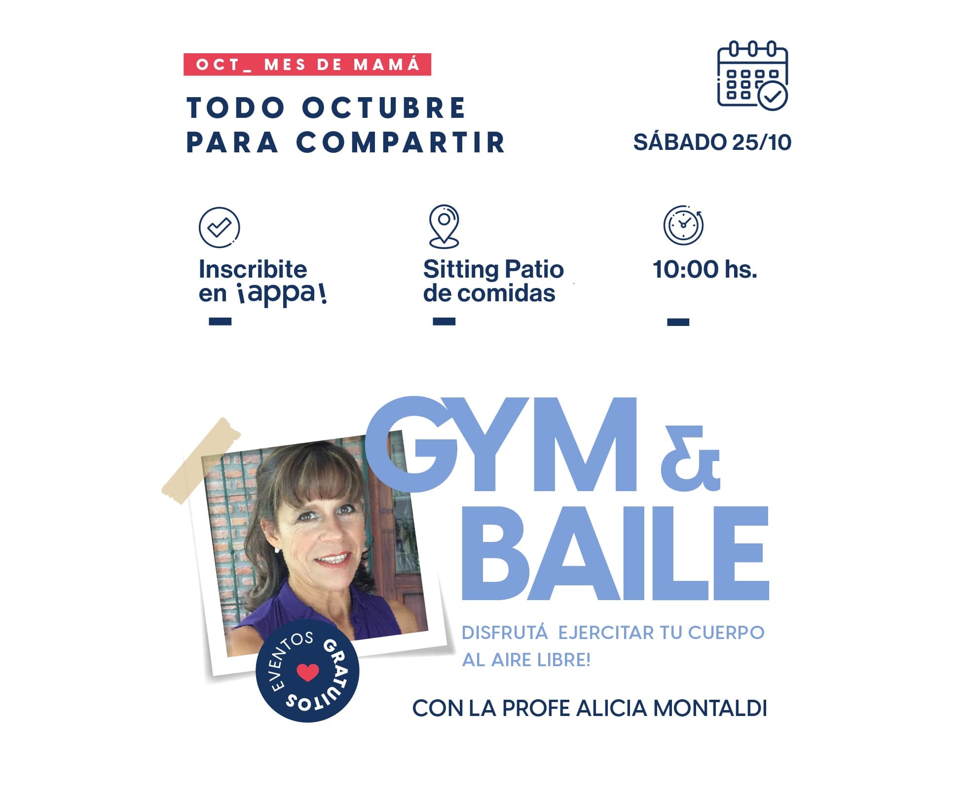 ¡Gym & Baile con la profe Alicia Montaldi!