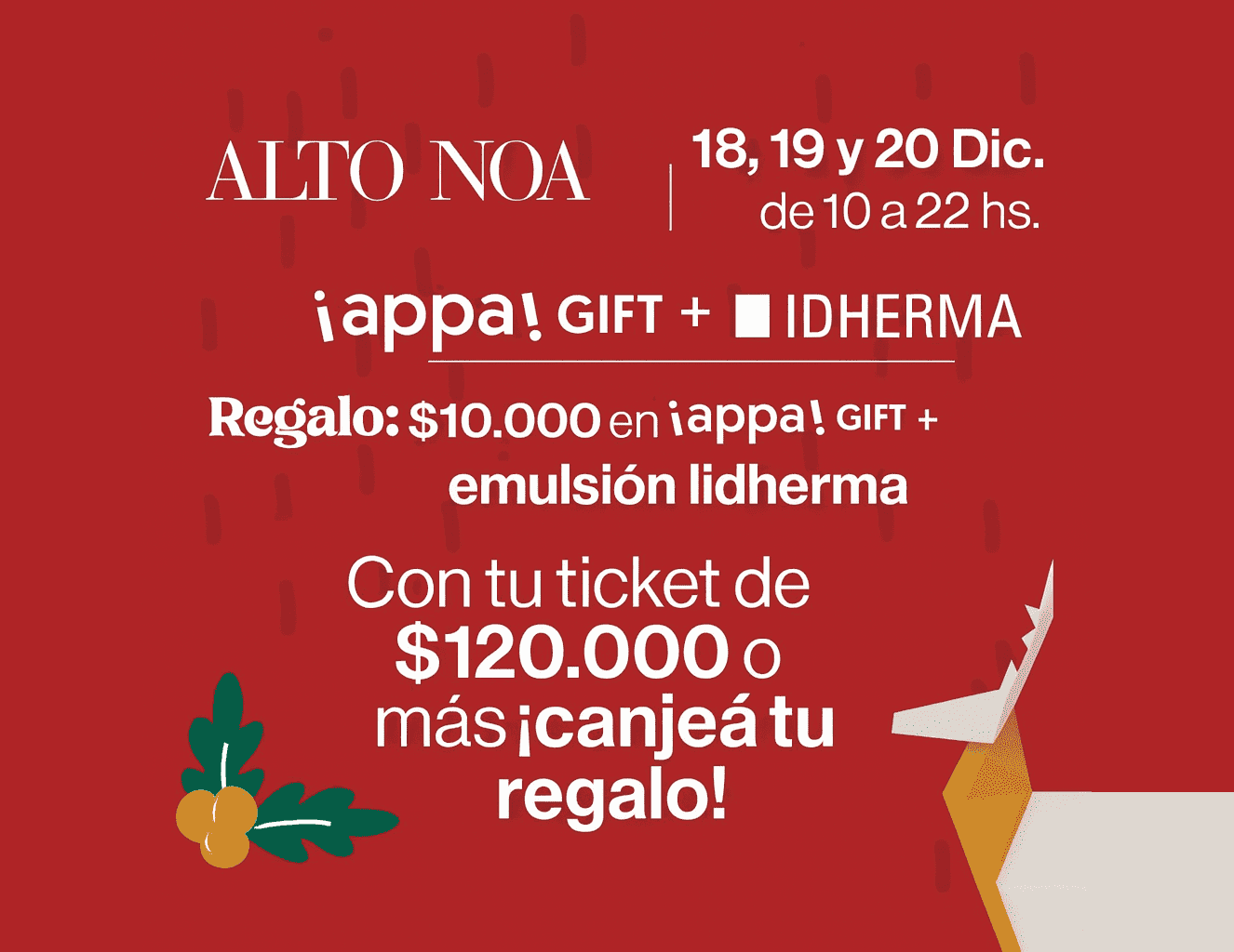 Canje exclusivo: $10.000 en ¡appa! Gift + producto Lidherma