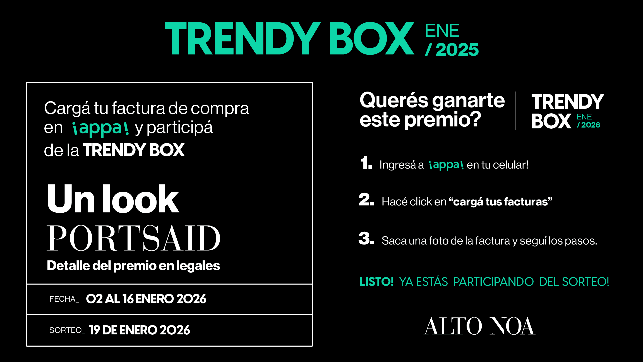 Trendy Box Enero: Un look Portsaid en Alto Noa